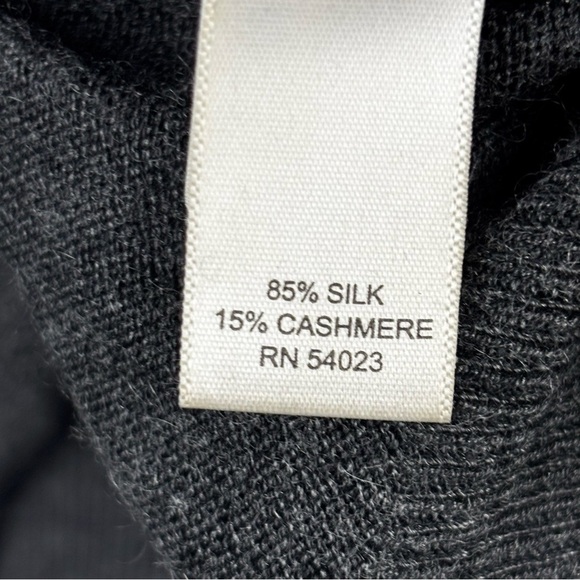 Men’s Banana Republic Silk Cashmere 1/4 Zip Sweater Size M Dark gray Business - Picture 6 of 9